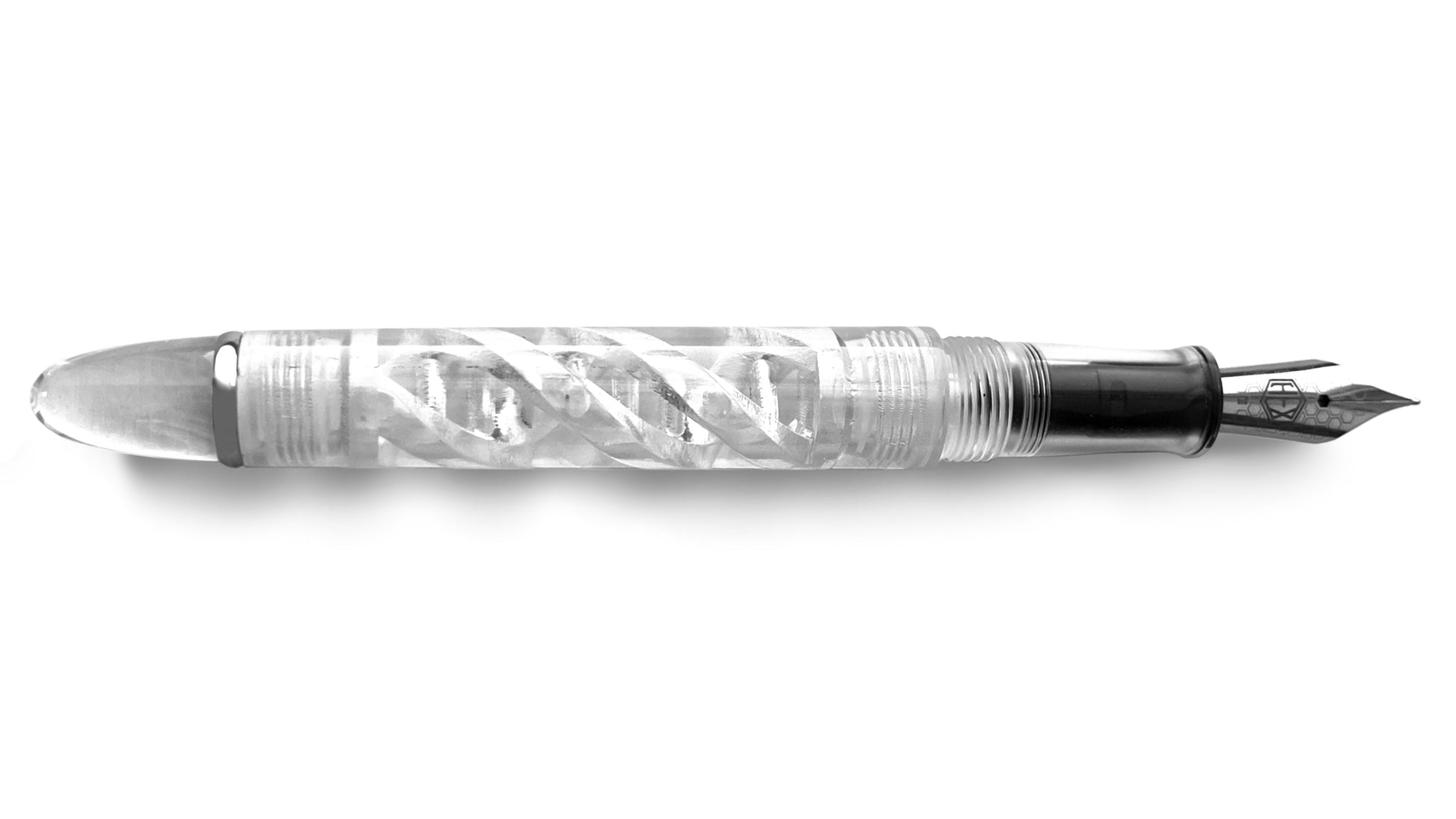 Hex Pens DNA Lucent Fountain Pen Uncapped Top View