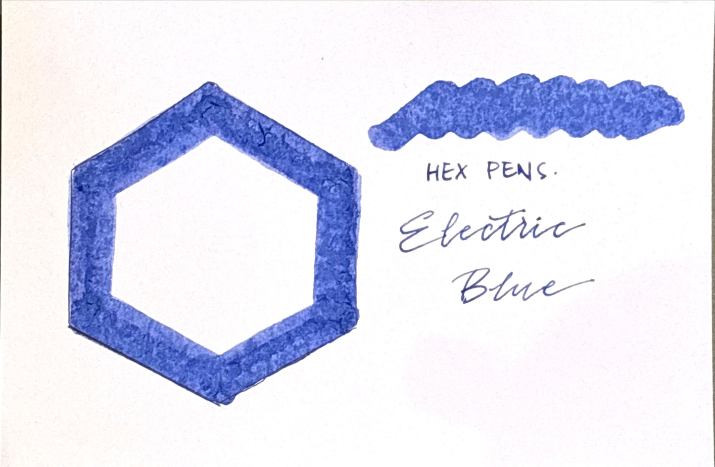 Hex Pens Electric Blue Ink Swatch